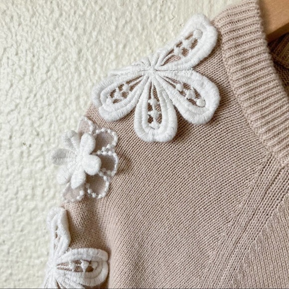 J Crew Knit Floral Embroidered Sweater Size Small - Picture 4 of 13